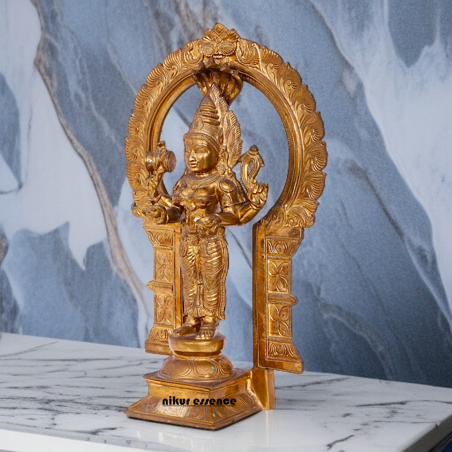 Goddess Mariamman Devi Blessing with Four Armed Panchaloha statue - 22 Inches Nikuressence