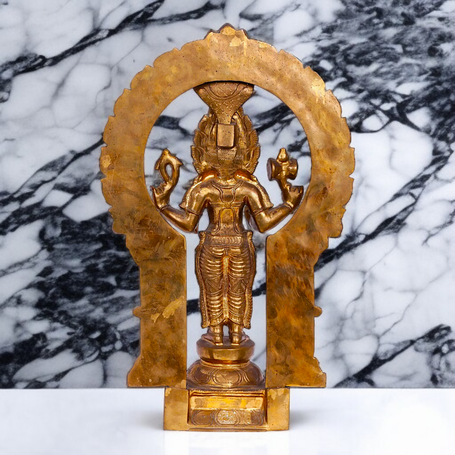 Goddess Mariamman Devi Blessing with Four Armed Panchaloha statue - 22 Inches Nikuressence