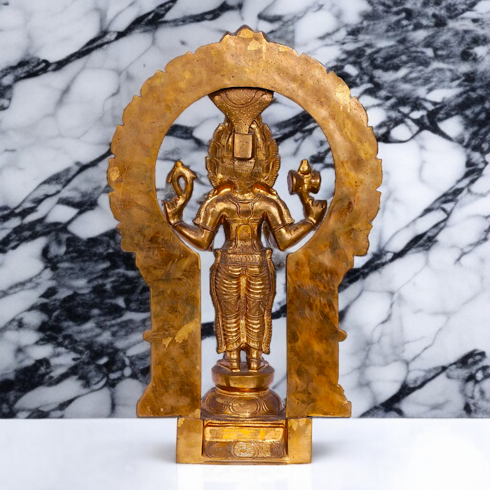 Goddess Mariamman Devi Blessing with Four Armed Panchaloha statue - 22 Inches Nikuressence