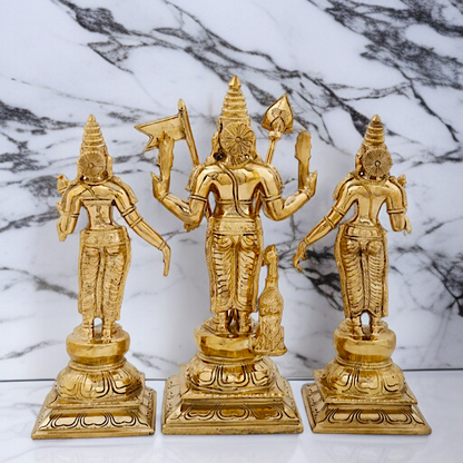 Panchaloha Muruga with Devasena and Valli Idol- 15 Inches Nikuressence