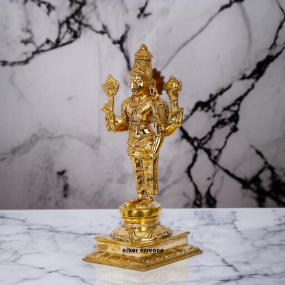 Vishnu Bhagwan with four Armed Panchaloha Idol- 13 Inches Nikuressence