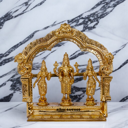Panchaloha Perumal with Sridevi and Bhudevi Blessing standing Idol- 13 Inches Nikuressence