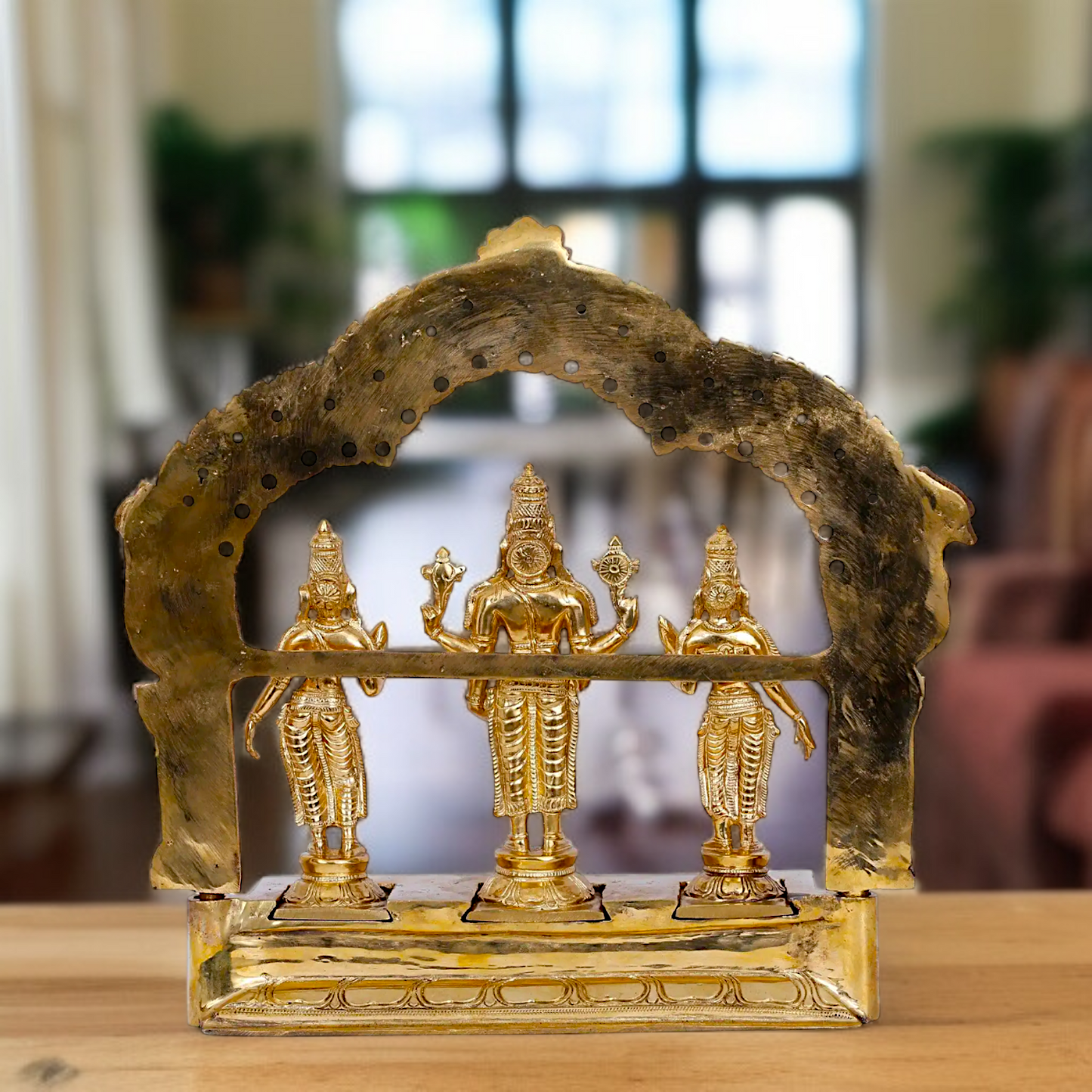 Panchaloha Perumal with Sridevi and Bhudevi Blessing standing Idol- 13 Inches Nikuressence