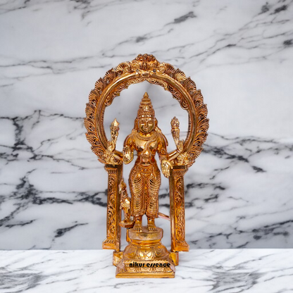 Kartikeya Murugan Blessing standing Panchaloha Idol- 13 Inches Nikuressence