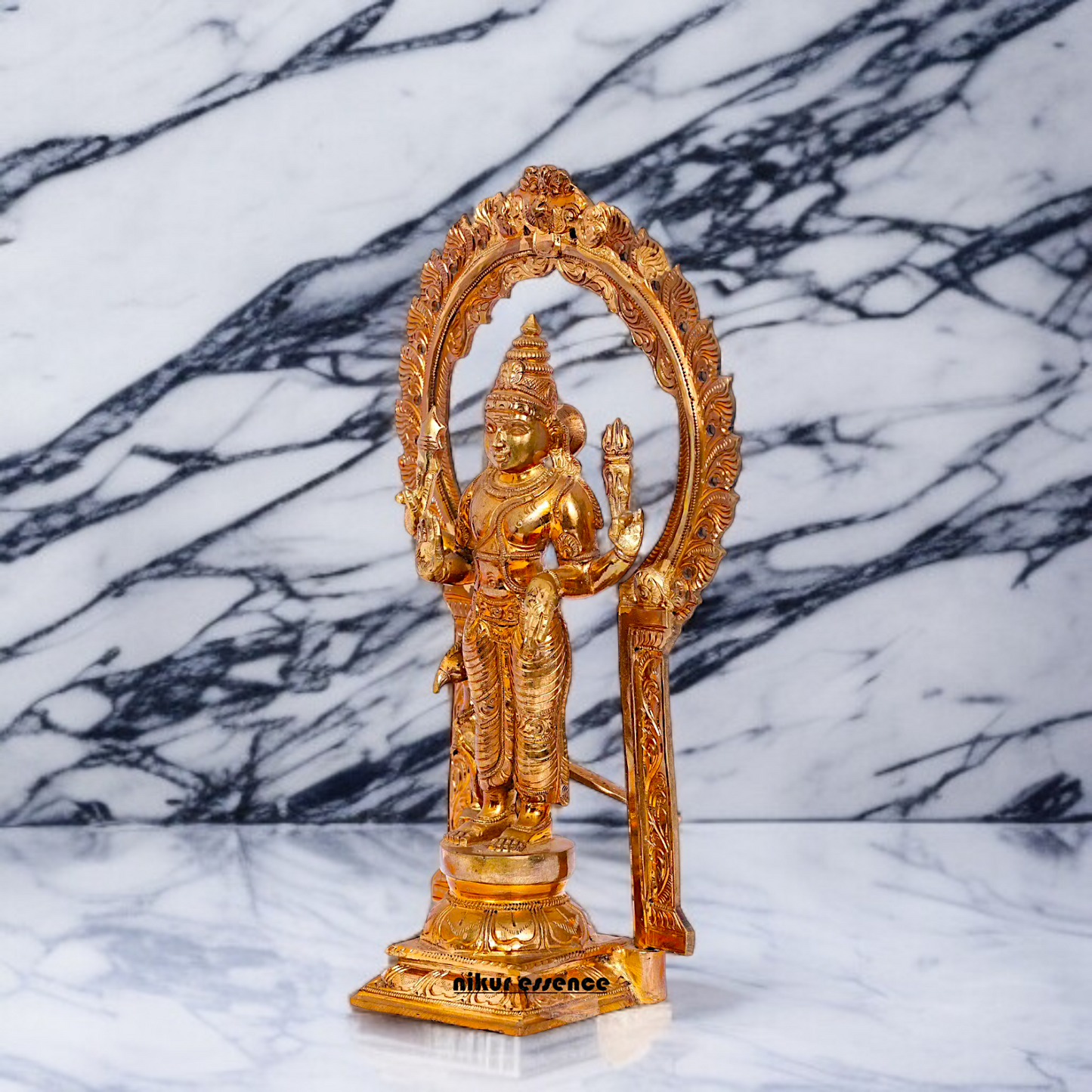 Kartikeya Murugan Blessing standing Panchaloha Idol- 13 Inches Nikuressence