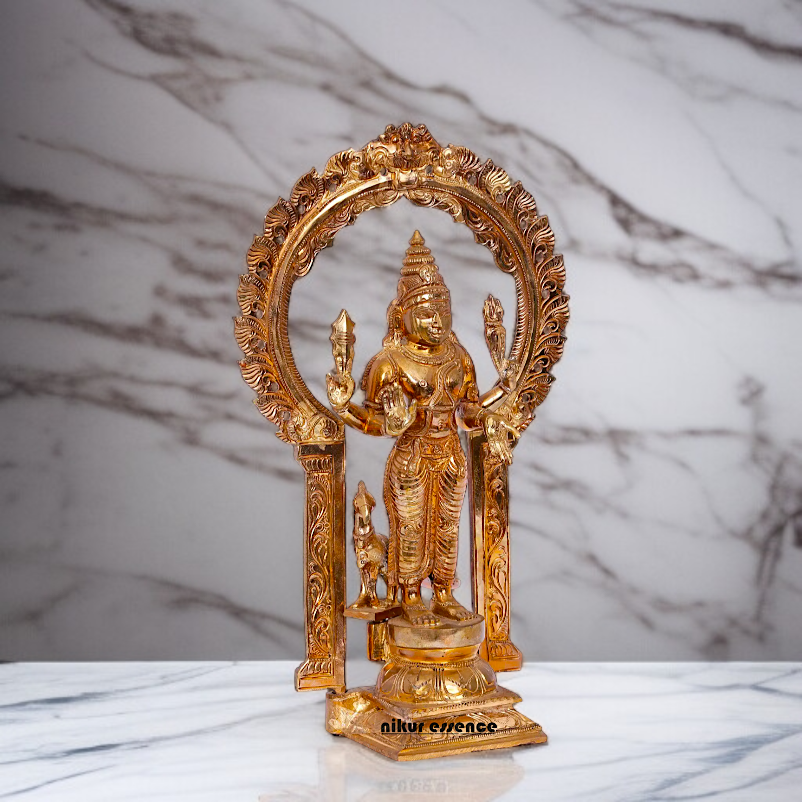 Kartikeya Murugan Blessing standing Panchaloha Idol- 13 Inches Nikuressence