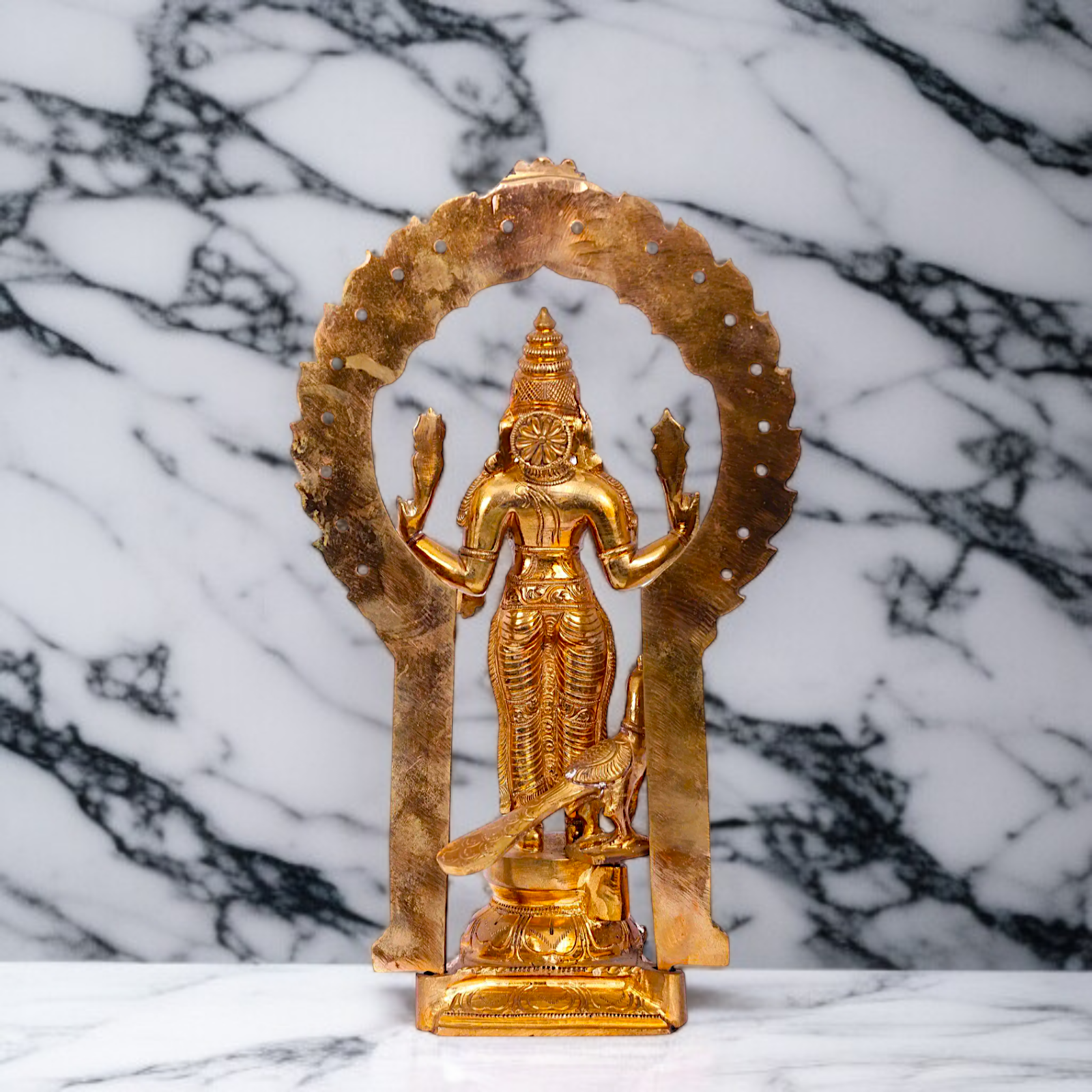 Kartikeya Murugan Blessing standing Panchaloha Idol- 13 Inches Nikuressence