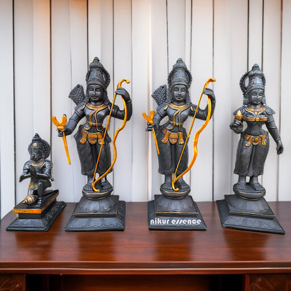 Brass Black Ram Darbar Blessing set statue - 19 Inches Nikuressence