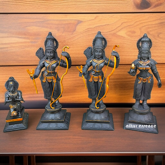 Brass Black Ram Darbar Blessing set statue - 19 Inches Nikuressence