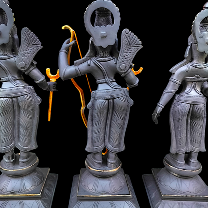 Brass Black Ram Darbar Blessing set statue - 19 Inches Nikuressence