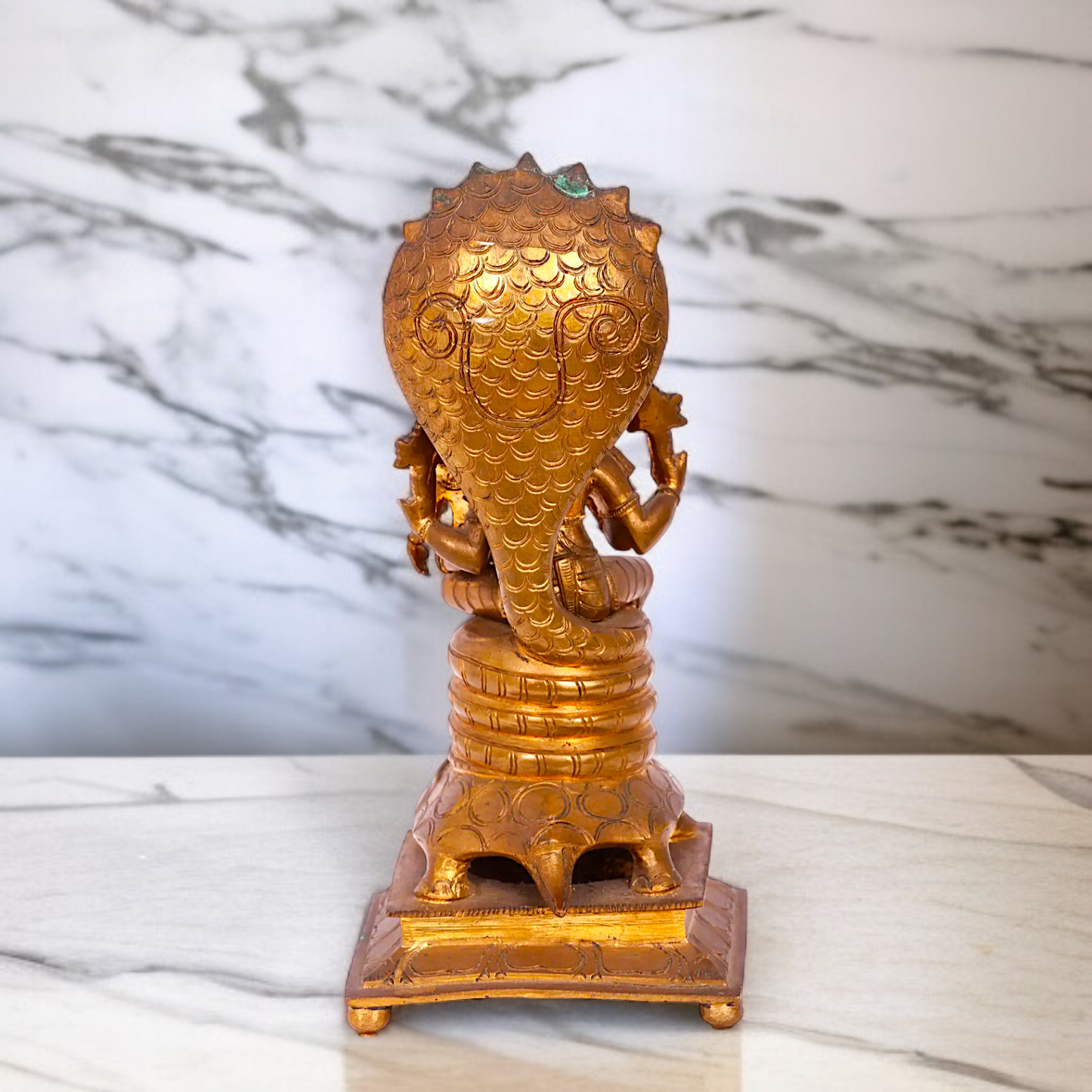 Hayagreeva with Lakshmi seated Panchaloha idol - 12 Inches Nikuressence