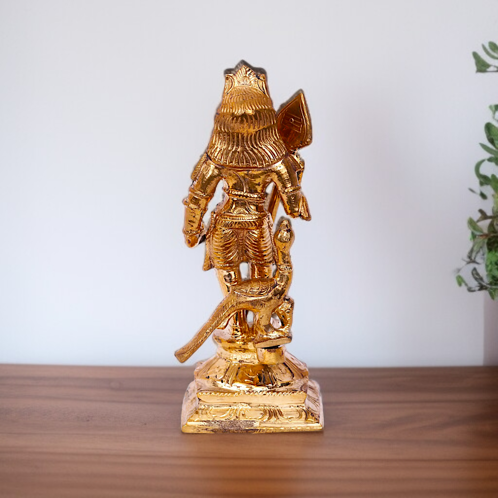 Panchaloha Murugan Kartikeya standing with peacock idol - 6 Inches Nikuressence