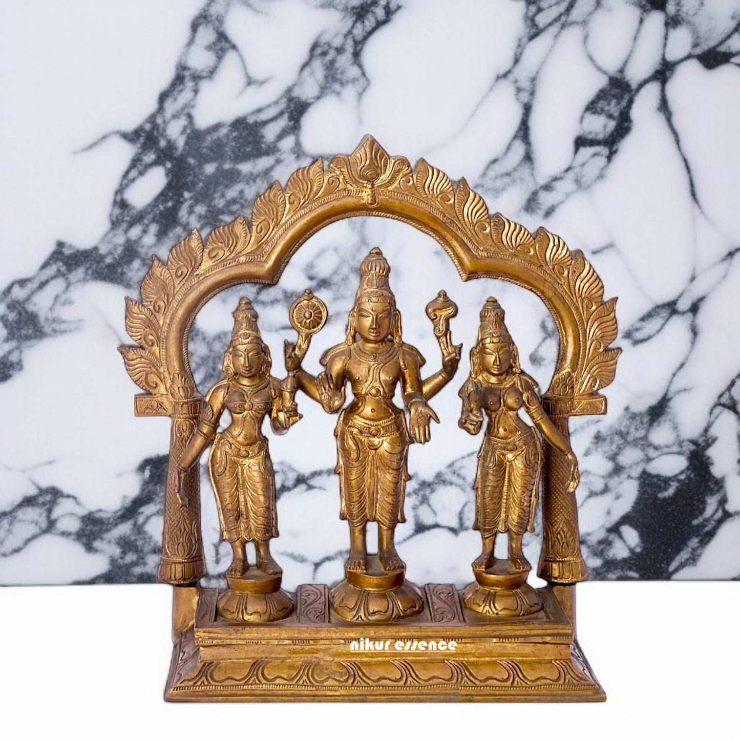 Panchaloha Perumal with sridevi and bhu Devi statue- 12 Inches Nikuressence