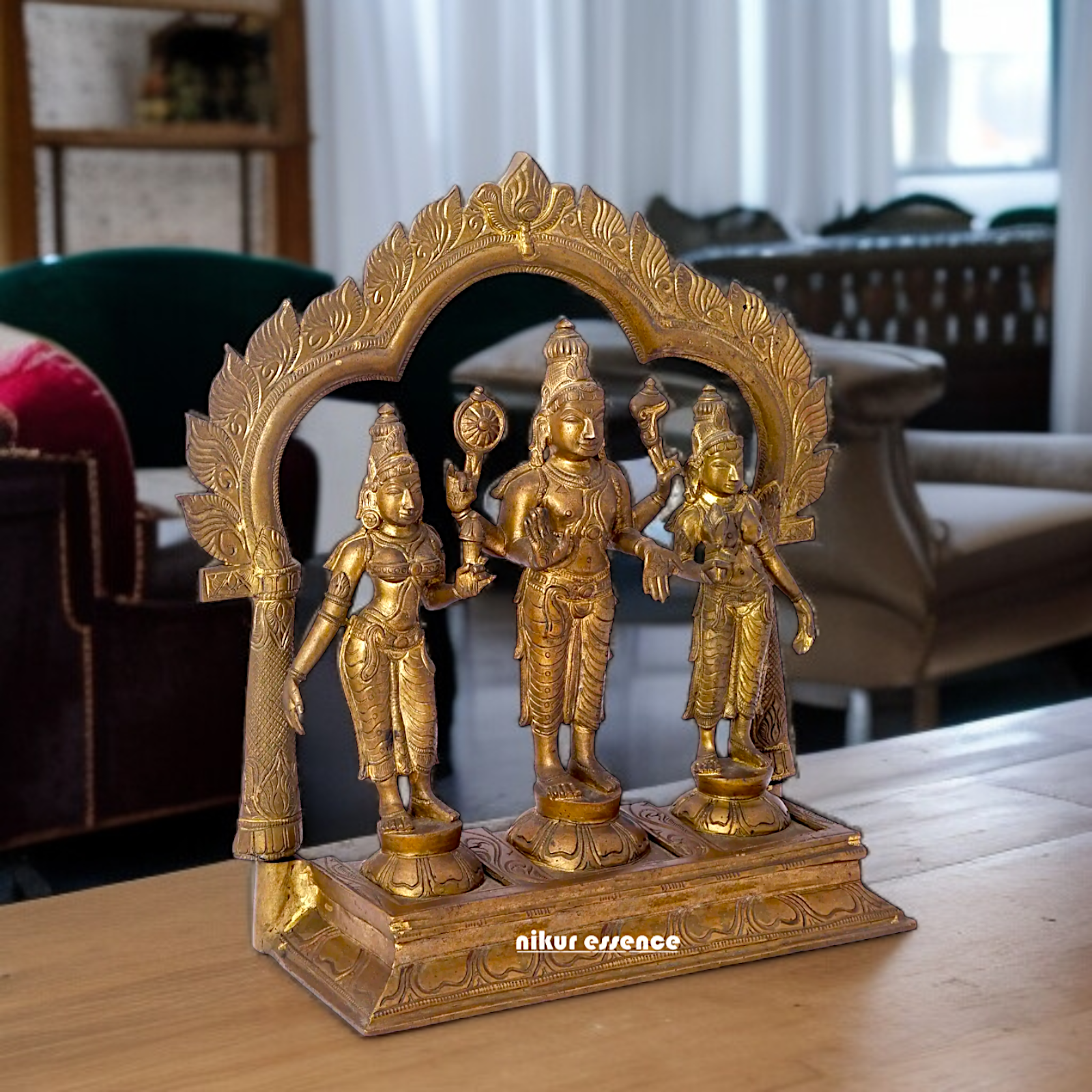 Panchaloha Perumal with sridevi and bhu Devi statue- 12 Inches Nikuressence