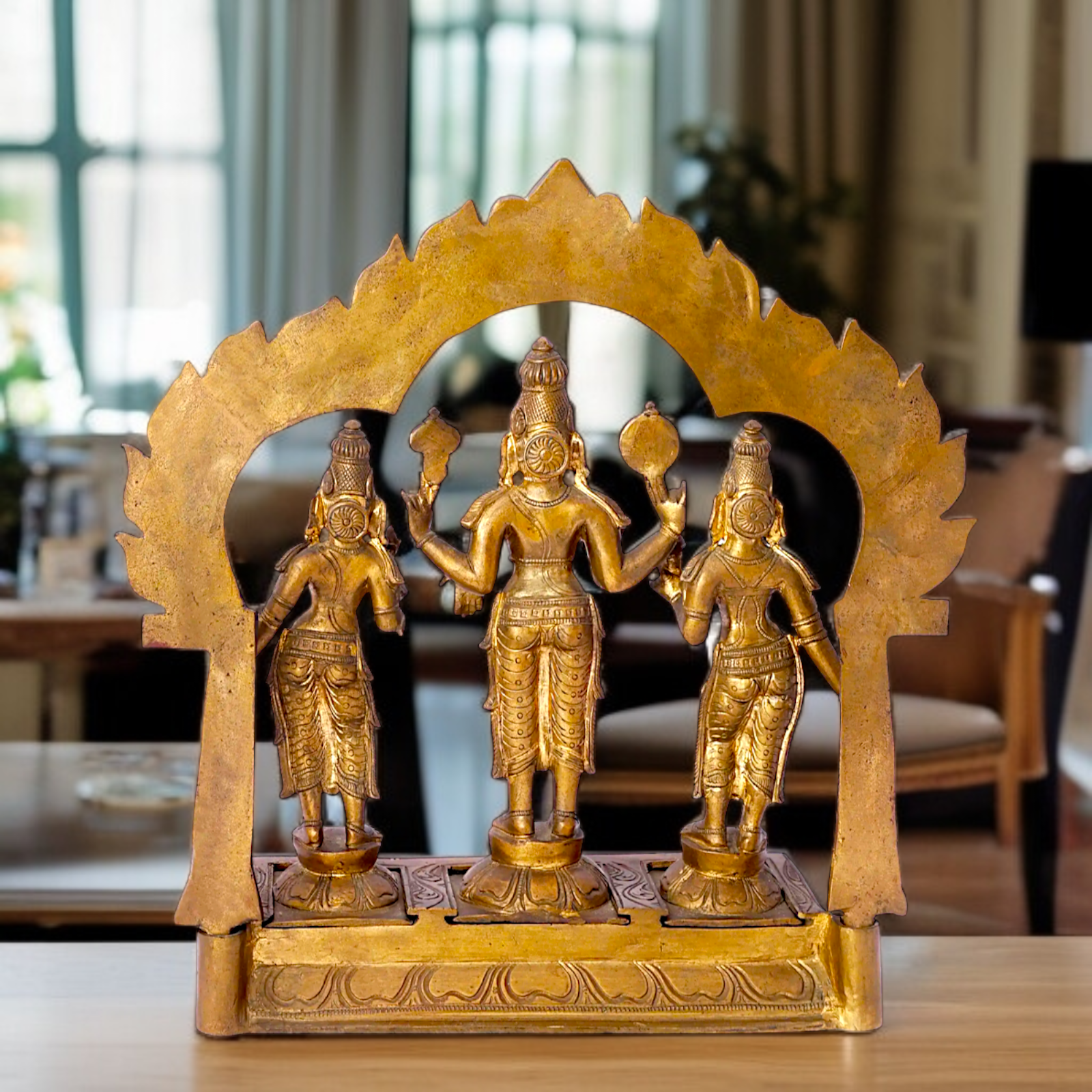 Panchaloha Perumal with sridevi and bhu Devi statue- 12 Inches Nikuressence