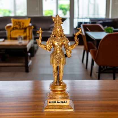 Panchaloha Chandrashekhar Pashupatinath with Four Armed standing statue - 15 Inches Nikuressence