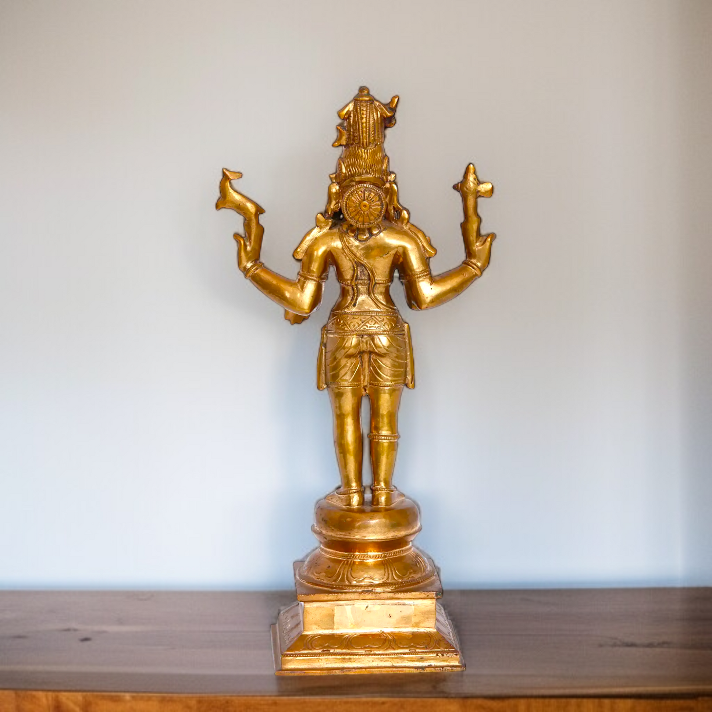 Panchaloha Chandrashekhar Pashupatinath with Four Armed standing statue - 15 Inches Nikuressence