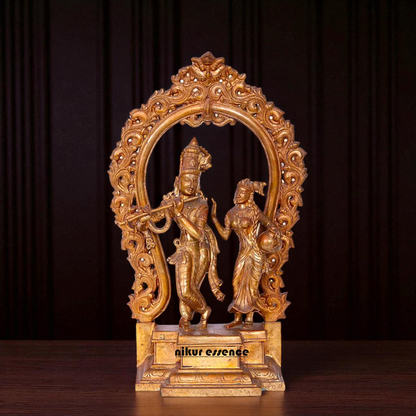 Panchaloha Radha Krishna standing Beautiful idol - 18 Inches Nikuressence