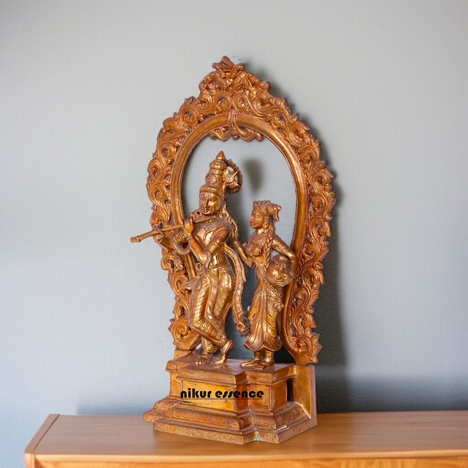 Panchaloha Radha Krishna standing Beautiful idol - 18 Inches Nikuressence