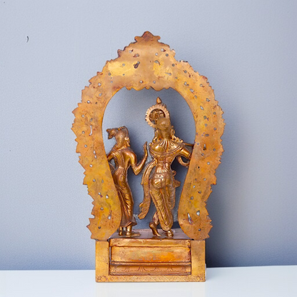 Panchaloha Radha Krishna standing Beautiful idol - 18 Inches Nikuressence