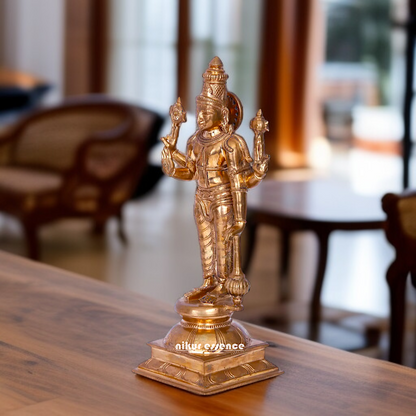 Vishnu Narayan Swami with Gada and Blessing Panchaloha idol - 13 Inches Nikuressence