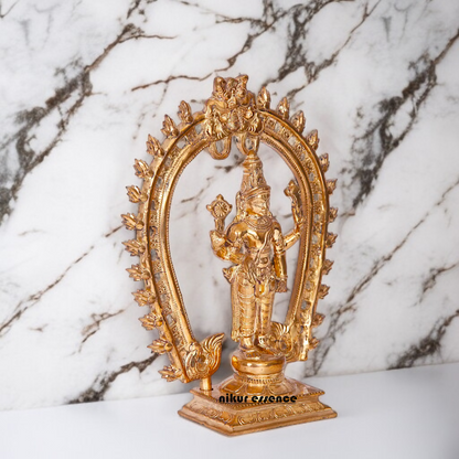 Panchaloha Vishnu Blessing with Four Armed standing idol - 9 Inches Nikuressence