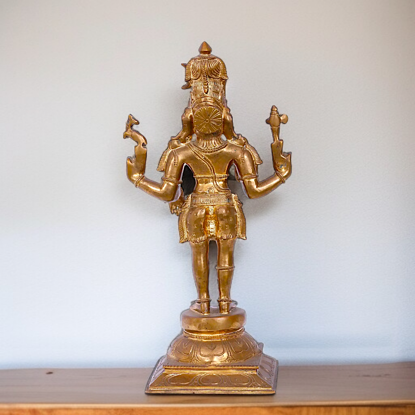 Panchaloha Pashupatinath Blessing with Four Armed standing idol - 16 Inches Nikuressence