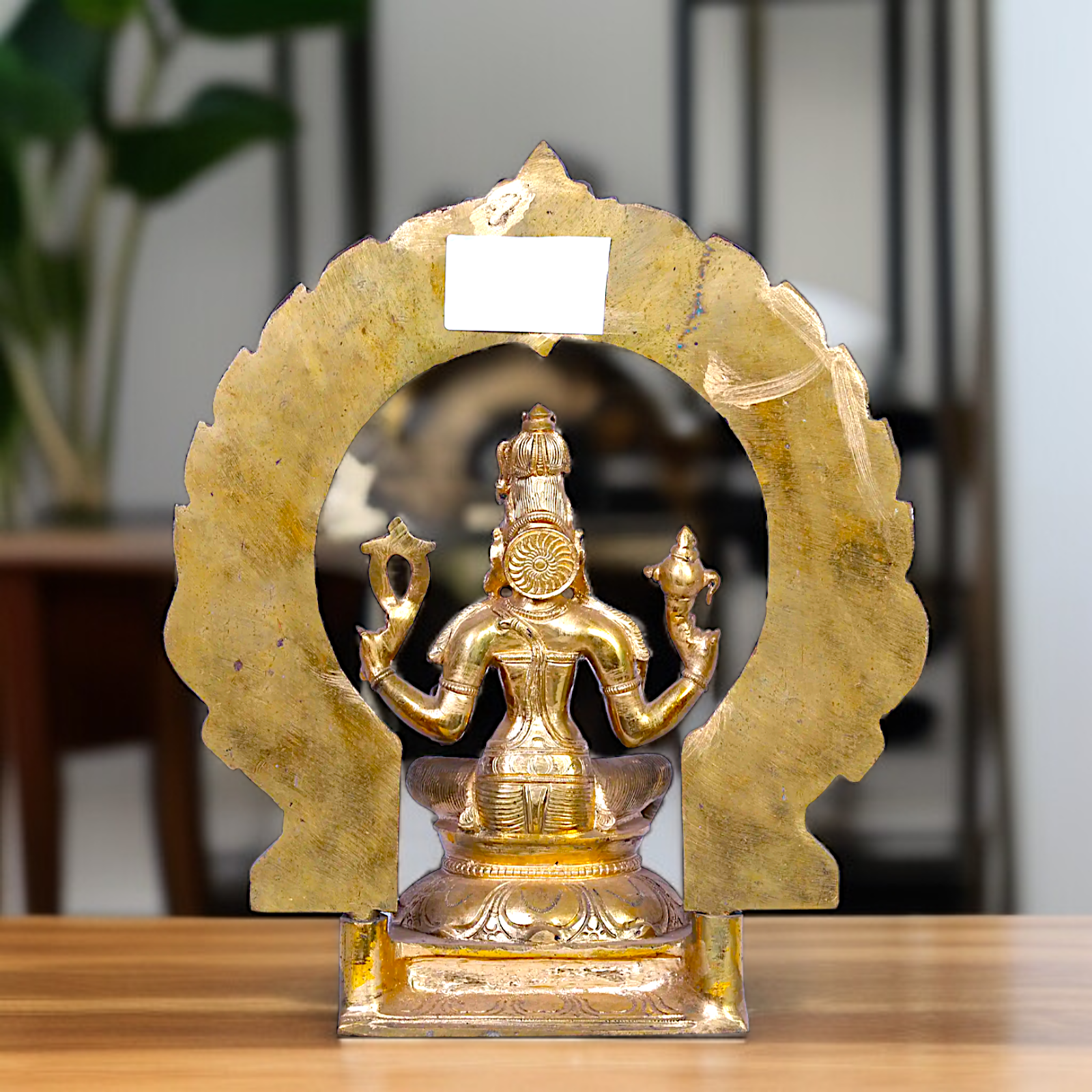 Panchaloha Bhuvaneshvari Devi on throne idol - 12 Inches Nikuressence