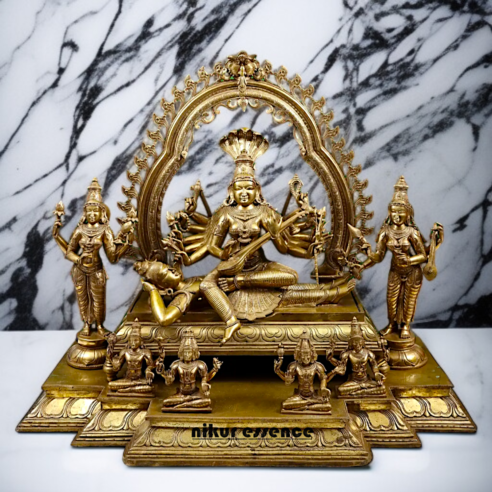 Goddess Sri Maha Shodashi Blessing seated Big idol - 36 Inches Nikuressence