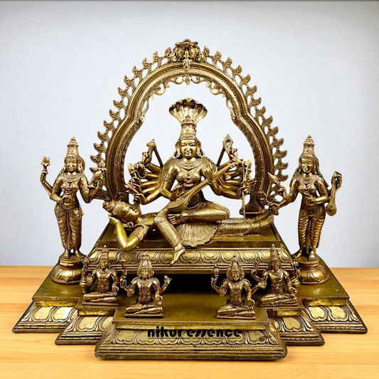 Goddess Sri Maha Shodashi Blessing seated Big idol - 36 Inches Nikuressence
