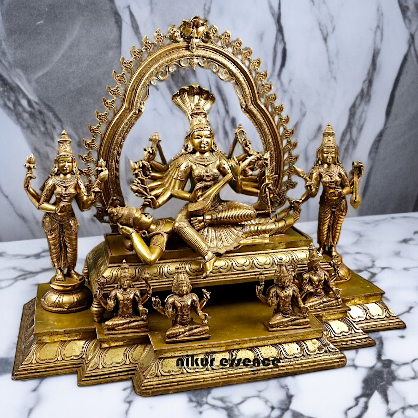 Goddess Sri Maha Shodashi Blessing seated Big idol - 36 Inches Nikuressence