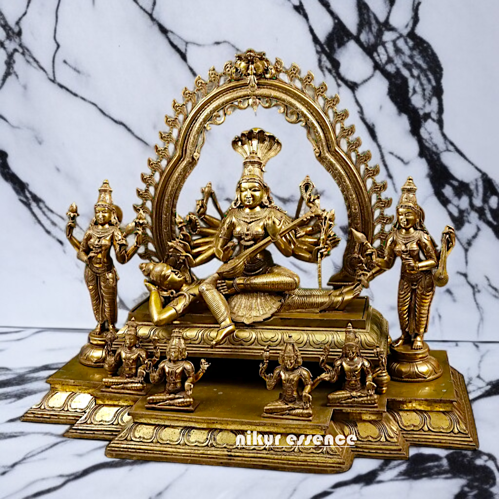 Goddess Sri Maha Shodashi Blessing seated Big idol - 36 Inches Nikuressence
