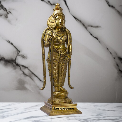 Murugan Kartikeya Blessing standing Panchaloha idol - 26 Inches Nikuressence