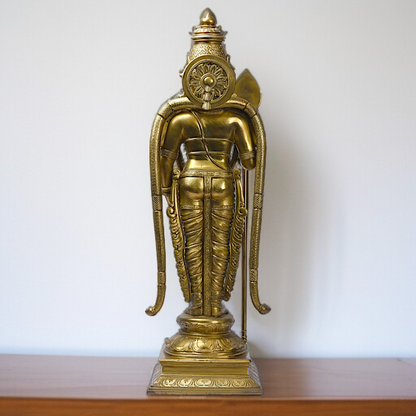 Murugan Kartikeya Blessing standing Panchaloha idol - 26 Inches Nikuressence