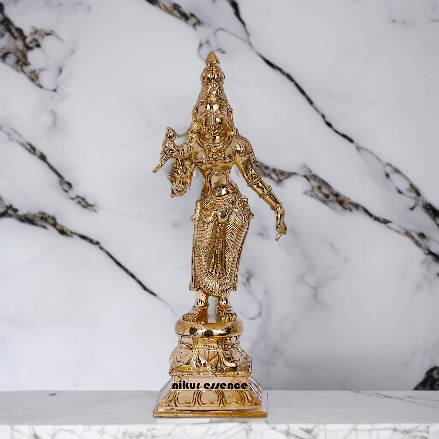 Goddess Meenakshi Devi Panchaloha idol - 12 Inches Nikuressence