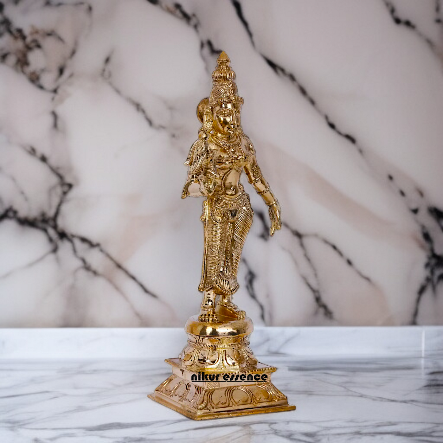 Goddess Meenakshi Devi Panchaloha idol - 12 Inches Nikuressence