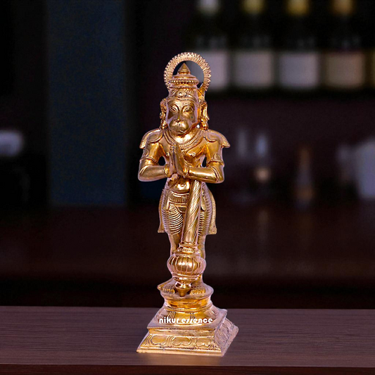 Panchaloha Hanuman ji standing with Gada idol idol - 13 Inches Nikuressence