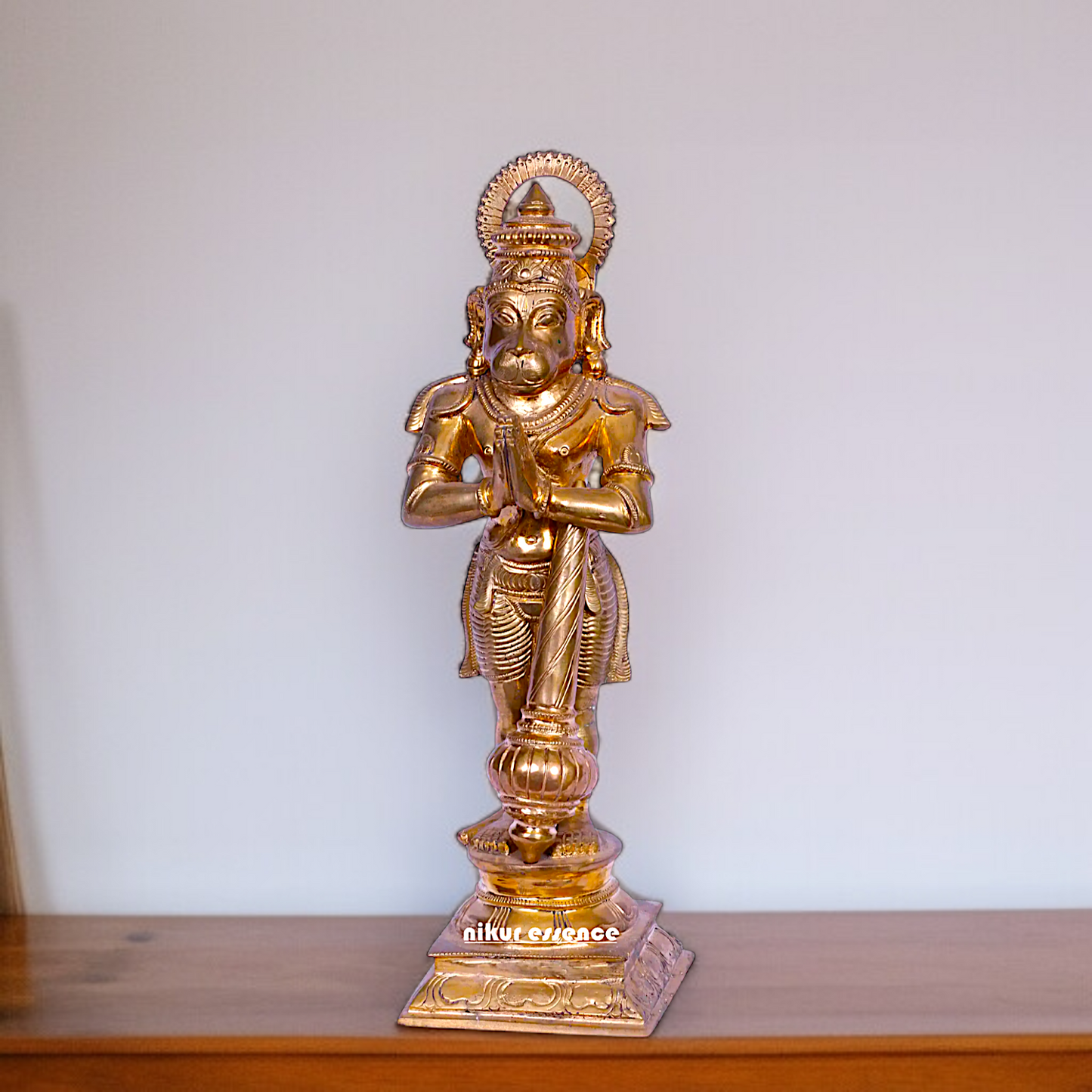 Panchaloha Hanuman ji standing with Gada idol idol - 13 Inches Nikuressence