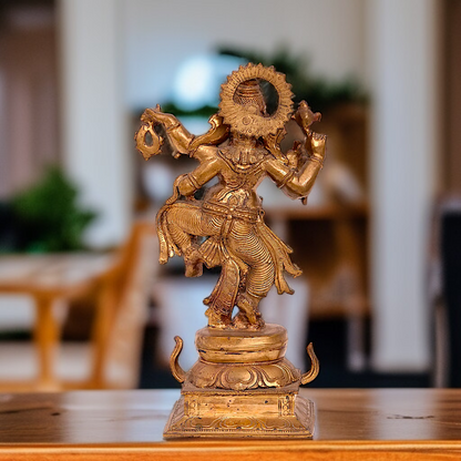 Panchaloha Ganesha dancing statue - 14 Inches Nikuressence