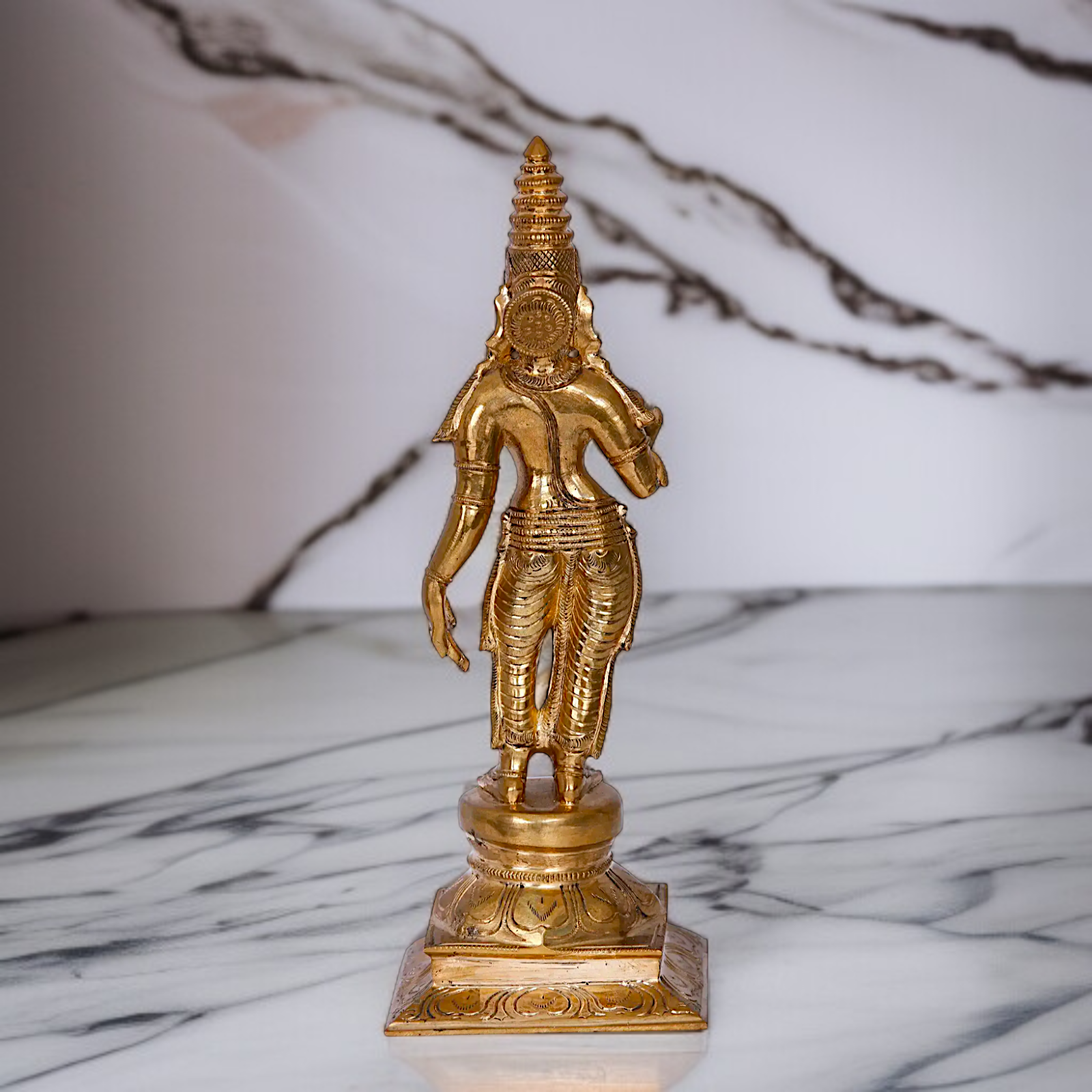 Goddess Meenakshi Devi Blessing standing Panchaloha- 13 Inches Nikuressence