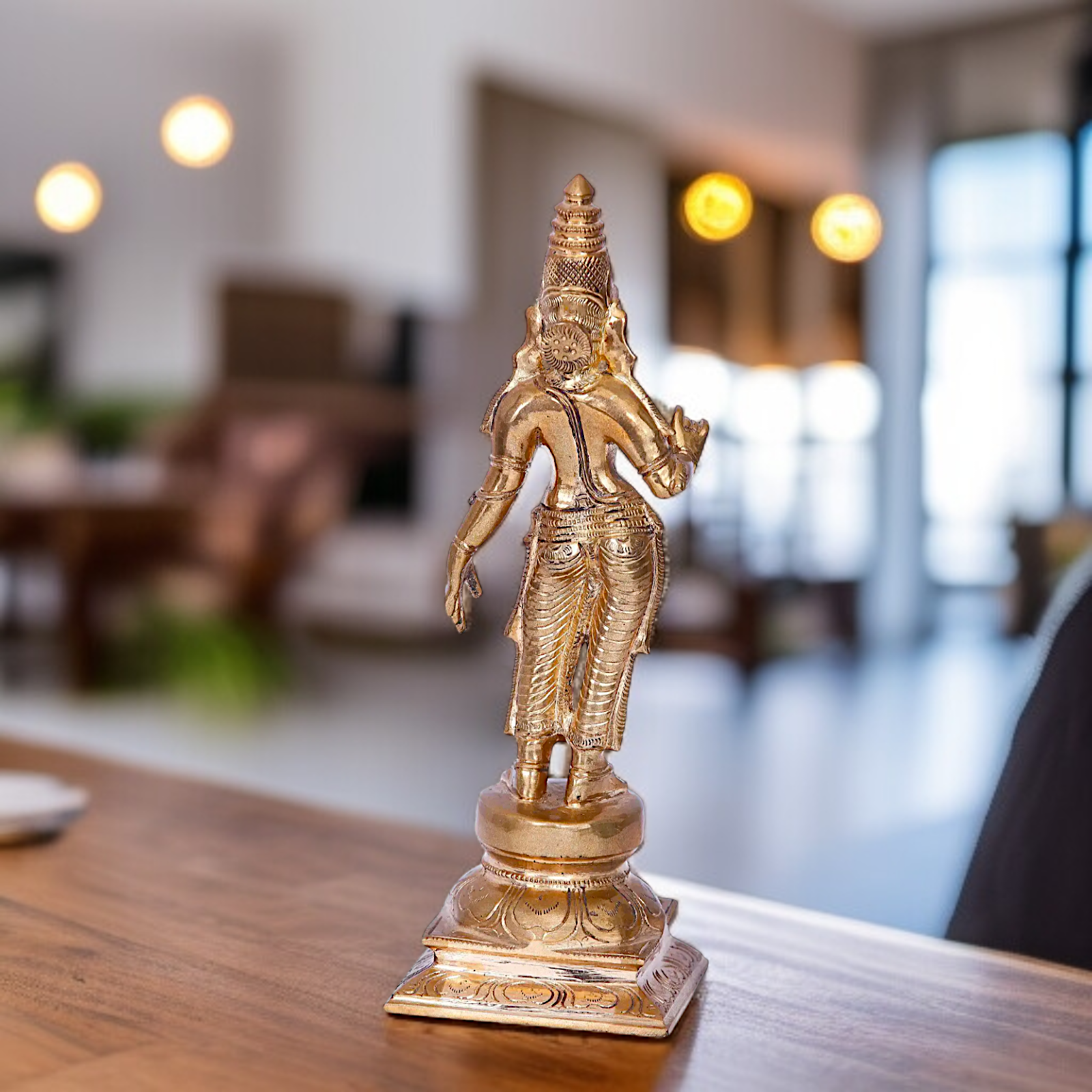 Panchaloha Meenakshi Maa Blessing standing Idol - 9 Inches Nikuressence