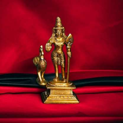 Shop Kartikeya Murugan Solid Brass idol - 4.5 inches Nikuressence