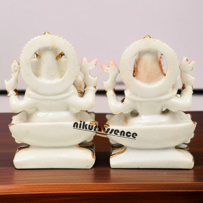 Buy Handcrafted Cultured Marble Laxmi Ganesh Statue Nikuressence