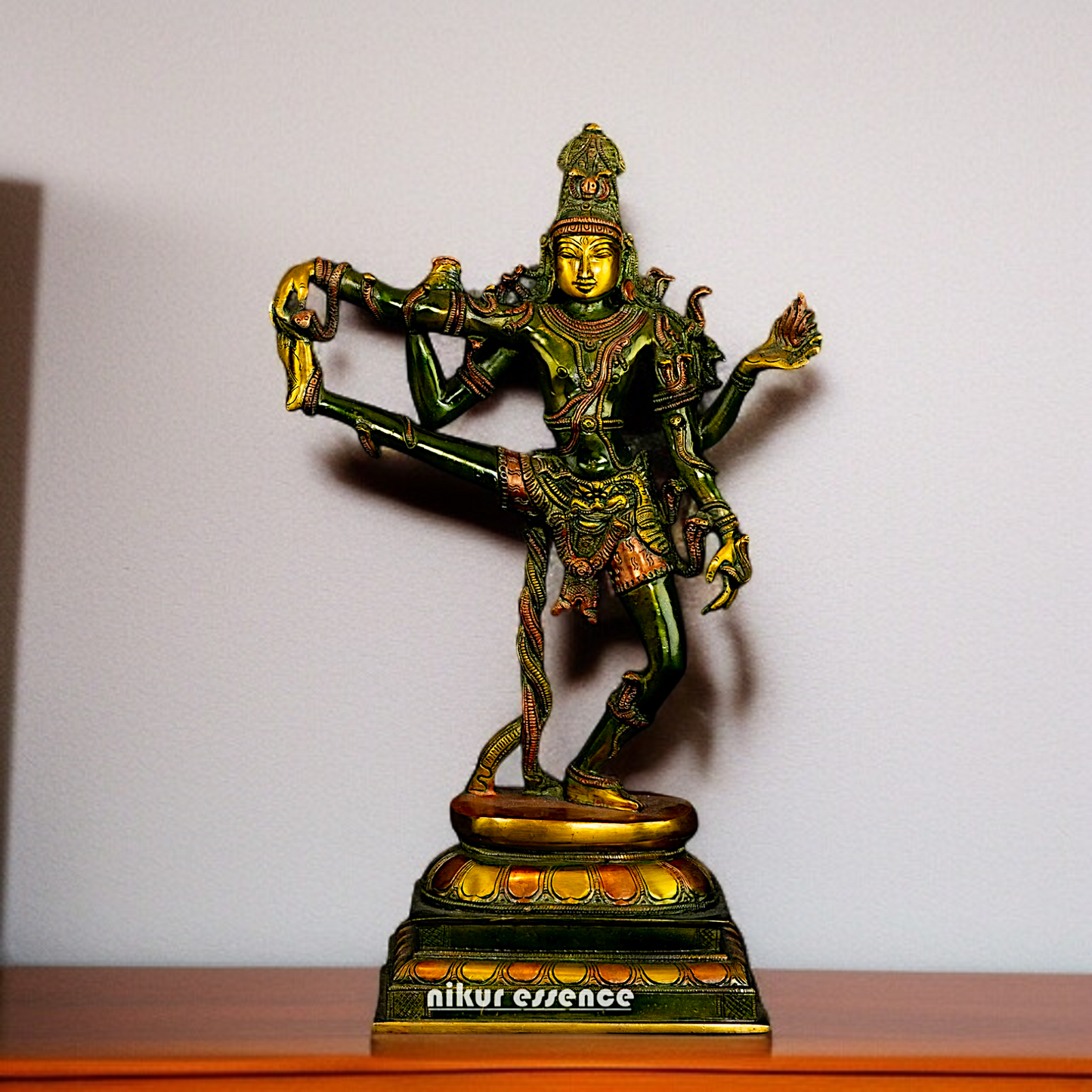 Brass Shiva Nataraja dance Tandav idol - 17.5 Inches Nikuressence