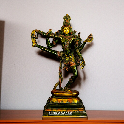 Brass Shiva Nataraja dance Tandav idol - 17.5 Inches Nikuressence