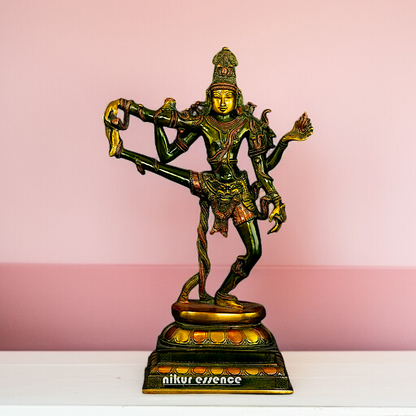 Brass Shiva Nataraja dance Tandav idol - 17.5 Inches Nikuressence