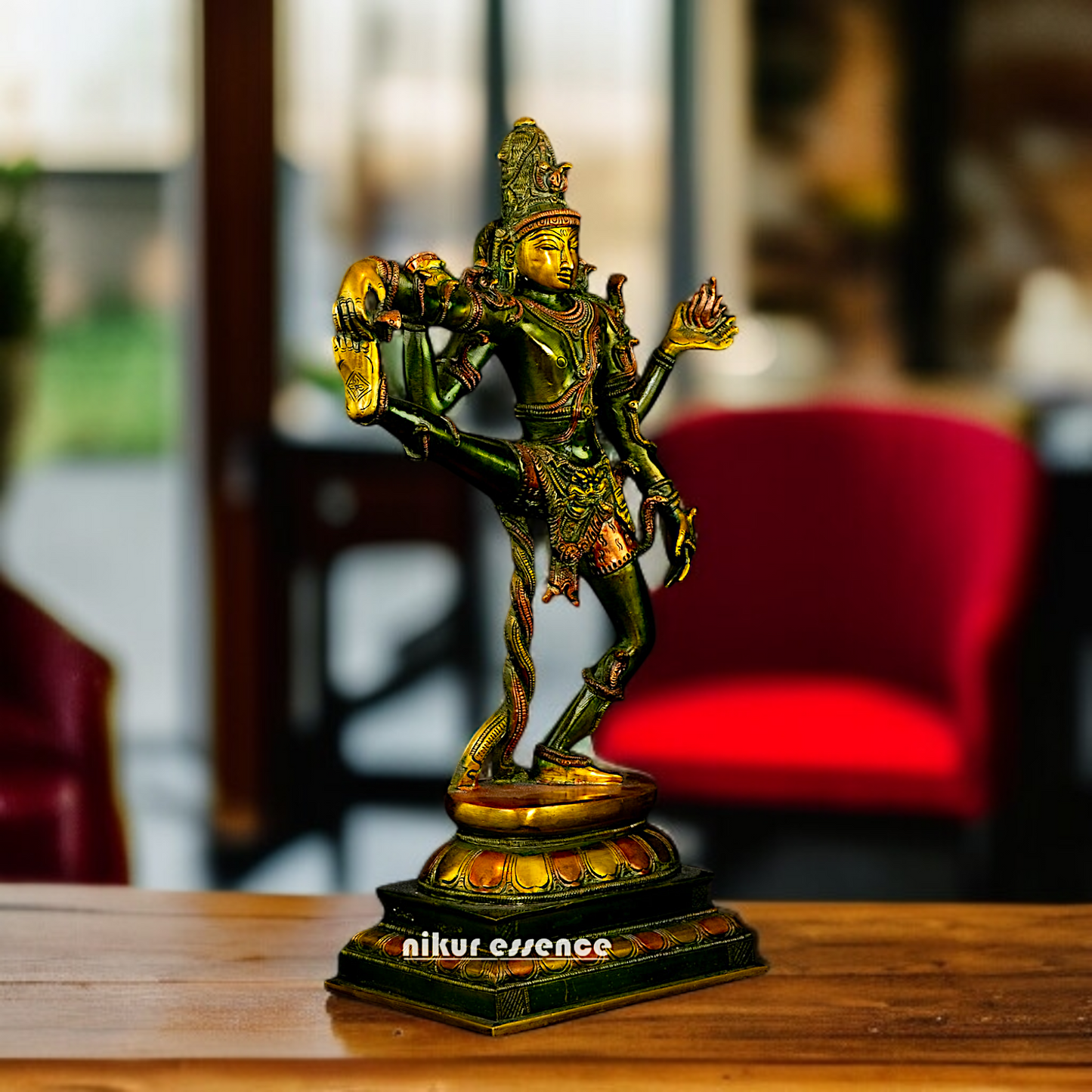 Brass Shiva Nataraja dance Tandav idol - 17.5 Inches Nikuressence