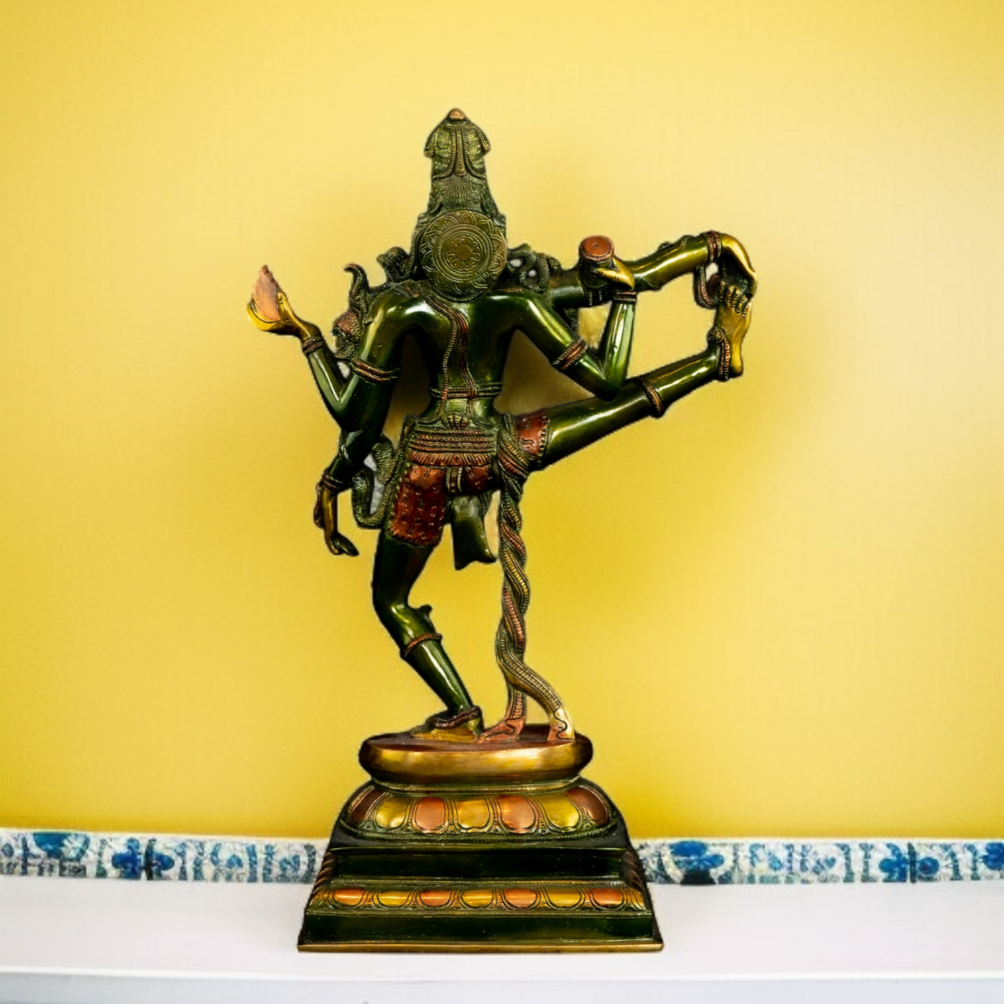 Brass Shiva Nataraja dance Tandav idol - 17.5 Inches Nikuressence