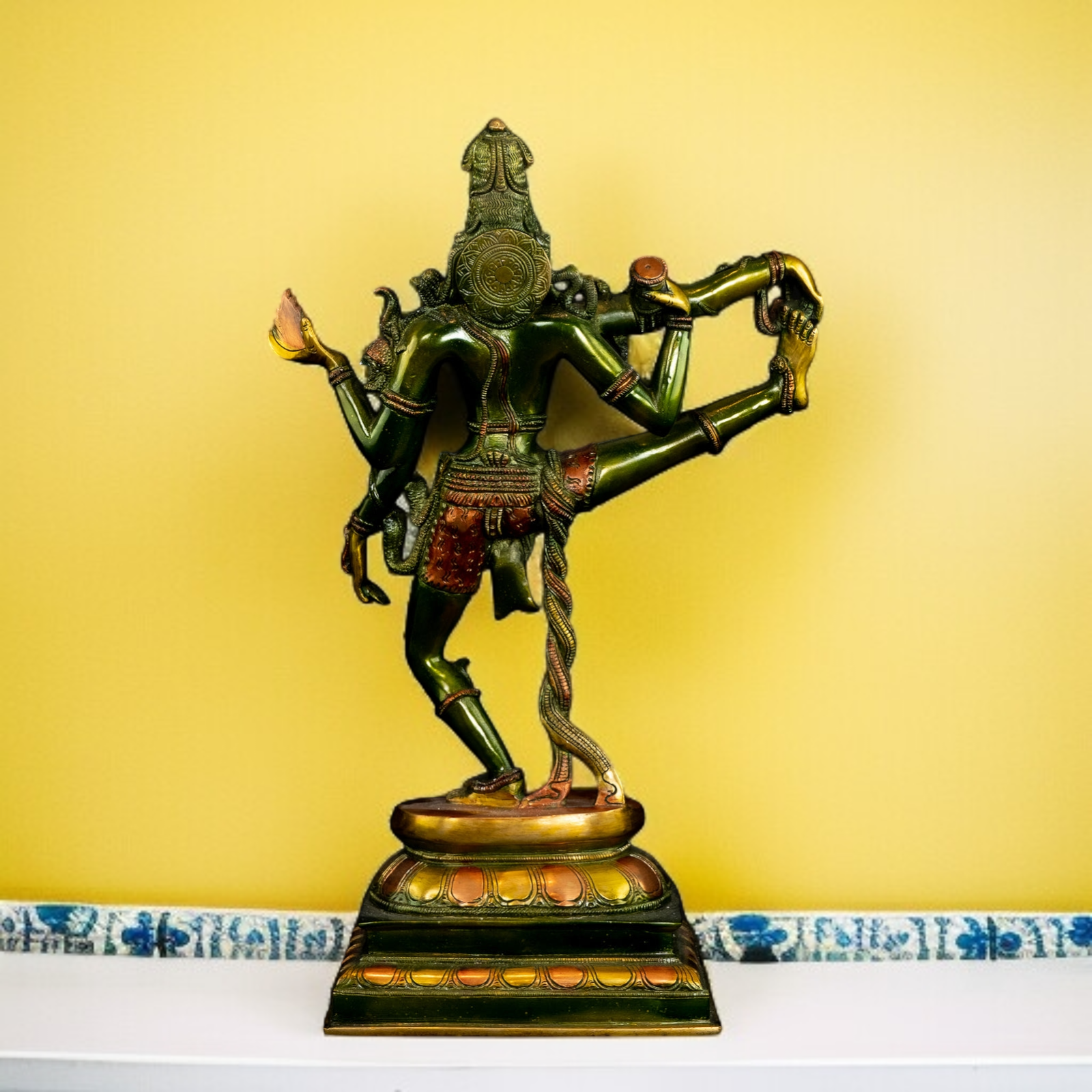Brass Shiva Nataraja dance Tandav idol - 17.5 Inches Nikuressence