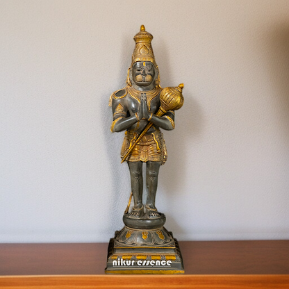 Hanuman standing with Gada Brass statue - 23 Inches Nikuressence